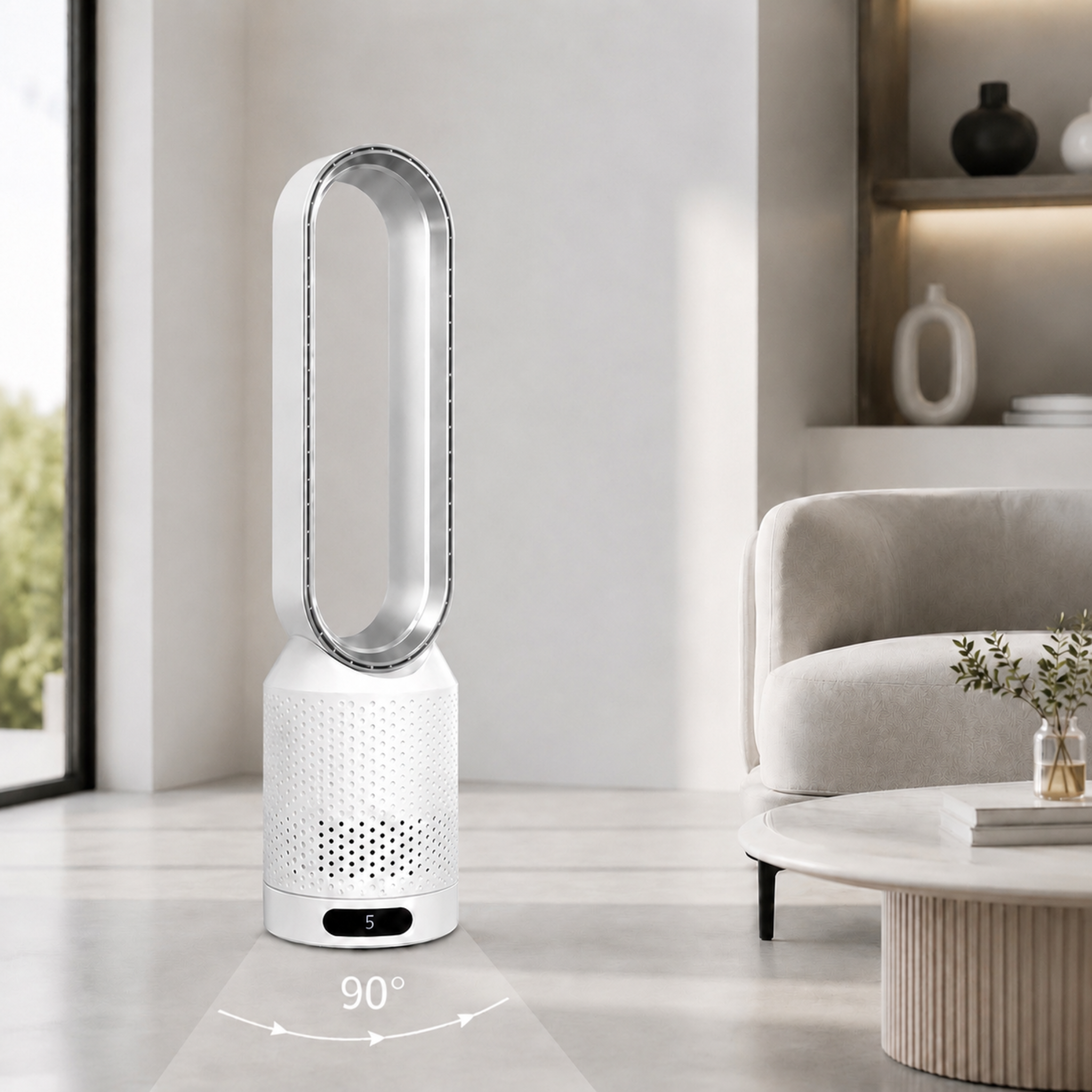 Purificateur d’Air Sans Pales ColdSunny™ Argenté  – Disponible en 4 coloris
