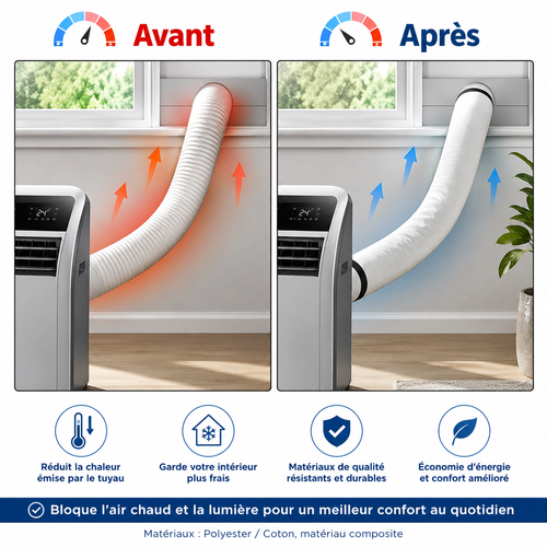 Housse Isolante ColdSunny™ pour Tuyau de Climatiseur Mobile