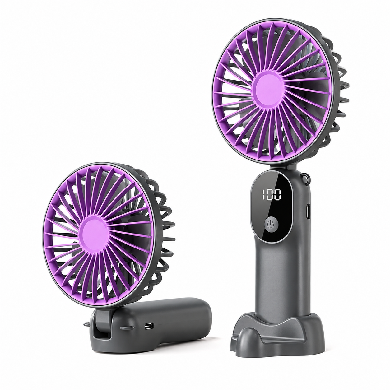 Ventilateur Portable Pliable ColdSunny™ – Violet