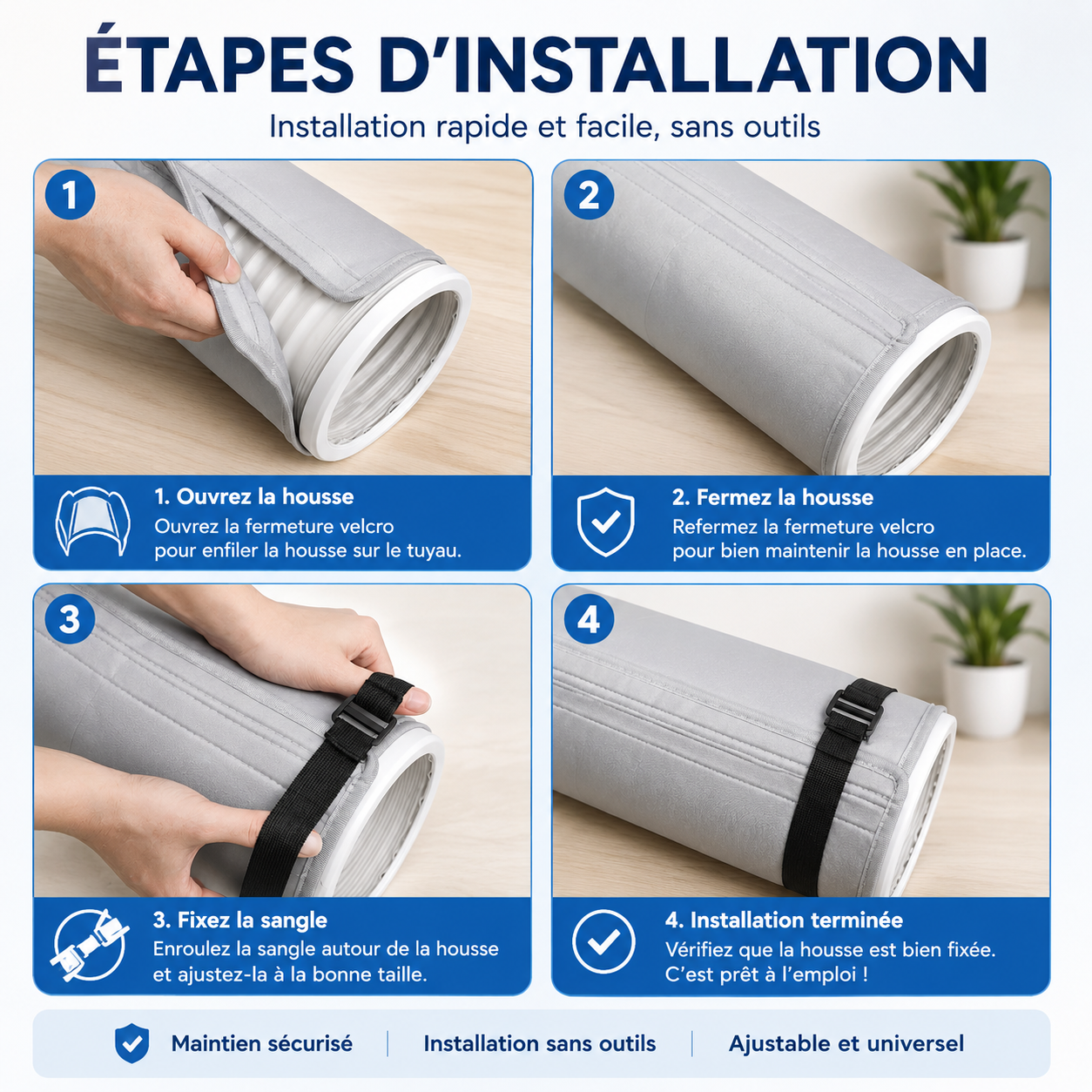 Housse Isolante ColdSunny™ pour Tuyau de Climatiseur Mobile