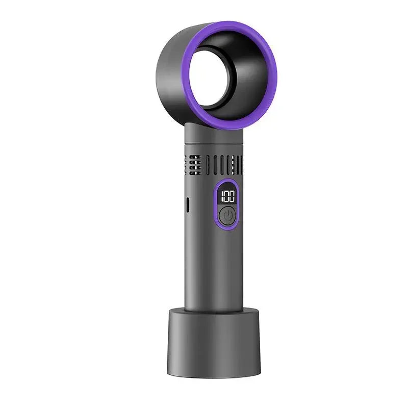Lenovo New Outdoor Portable Handheld Fan with LED Display Mini Rechargeable 100-level Free Control High Speed Battery Fan New