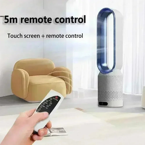 220V 20Inch Bladeless Tower Cooling Fan Low Noise Air Circulator Air Purifier for Indoor Dorm Summer Use