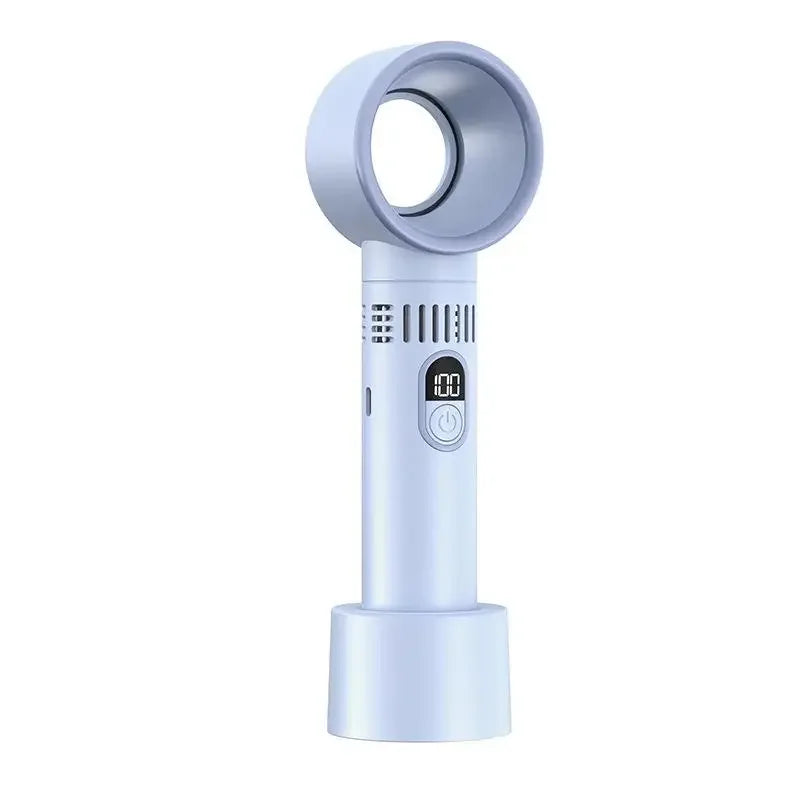 Lenovo New Outdoor Portable Handheld Fan with LED Display Mini Rechargeable 100-level Free Control High Speed Battery Fan New